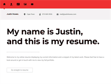 Tablet Screenshot of justinhowes.com